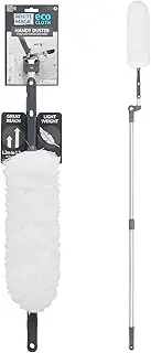 White Magic Microfibre Handy Duster – Extendable Handle (120-170cm), 50cm Head, Electro-Static microfibres for Efficient Dusting, Easy to Clean – Ideal for Ceiling Fans, Light Fixtures, Blinds