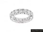 5.40Ct Round Diamond Eternity Anniversary Band Ring 14k White Gold GH I1 Prong