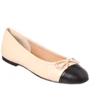 French Sole Cordelia Cap Toe Leather Flat
