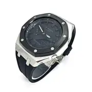 Casio GA2100 Casioak Mod Royal Oak G-Shock GA-2100 Metal Steel Black Band Watch