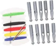 [Healvian] 10pcs Light Grey Umbrella Tail Beads for Sun Rain Umbrella Repair Durable Plastic Replacement Parts with Hole Design for Easy Installation and Enhanced Stability