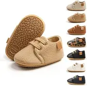 Sonsage Baby Jungen Mädchen Oxford Schuhe PU-Leder Schnürer rutschfeste Sneaker Weiche