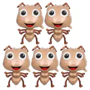 5pcs Large Ant Balloons Animal Themed Balloons Ant Foil Balloons Cartoon Balloons Light Brown 75.00X48.00X4.00CM