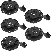 5pcs Base Lift Kit Deck Support Plastic Adjustable Pedestal Deck Support Blocks Deck Supports Deck Support Base Adjustable Post Supports for Deck Roof Deck Pedestal Floor Supports