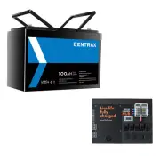 1PC Gentrax 12V 100Ah Lithium Battery LiFePO4 1PC VoltX 12V Control Box 4 USB