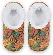 [Caihoyu] House Slippers for Kids Girls Boys Coral Fleece Non-Slip Lightweight House Slipper Socks Hotel Travel Bedroom Airplane Party