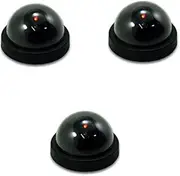 Dummy CCTV Dome Security Camera Flashing Red LED Indoor Outdoor with Screws 3pcs