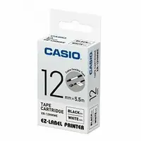 在飛比找樂天市場購物網優惠-CASIO 線材專用標籤色帶 12mm 白底黑字 /個 XR