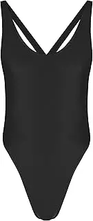 [BLEXX] Mens Swimwear - Summer Sexy Solid One Piece Swimsuit Sissy Lingerie Bodysuit High Cut Thong Backless Leotard Jumpsuit Bathing