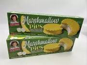 TWO Little Debbie Marshmallow Pies Banana- 8 ct Carton/1.51 oz 4/11/23 Exp.