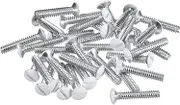 uxcell 240Pcs Wall Plate Screws, 3/4" Long 6-32 Thread Outlet Screws White Oval Head Milled Slot Panel Switch Plate Screws for Wall Light Electrical Cover Panel Replacement