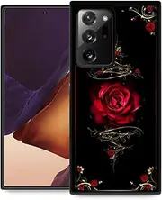 ZHEGAILIAN for Samsung Galaxy Note20 Ultra Case,Spiritual Rose Galaxy Note20 Ultra Cases for Girls,Hard PC Back Cover[Non-Slip Shock Absorption]Soft TPU Protective Case for Samsung Galaxy Note20 Ultra