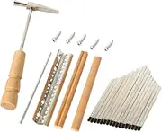 JEWEDECO 1 Set Key Kalimba DIY Thumb Piano Replacement Kit with Tuning Hammer Essential Parts for Easy Assembly and Repair present for Music Lovers