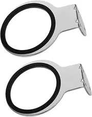 Baluue 2pcs Hair Dryer Holder For Bathroom Stainless Steel Wall Mounted Blow Dryer Holder Space Saving Hair Dryer Wall Mount Bracket