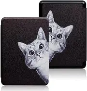 Case for Kindle Paperwhite 10th Generation 2018, Kindle Case with Waterproof Kindle Paperwhite E-Reader Case, e-Book-Reader-Covers with Auto Sleep/Wake for Kindle Paperwhite 10th Gen - Cute cat