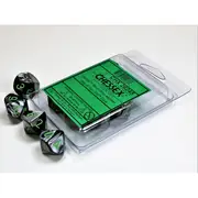 CHX 26245 Gemini Black-Grey/green Set of Ten d10s