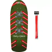 Powell Peralta Skateboard Deck OG Rat Bones Olive Old School Reissue, rails