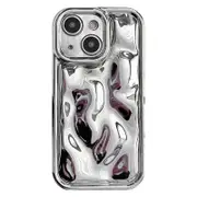 For iPhone 14 Plus Phone Case Meteorite Texture Electroplating Soft TPU Cover