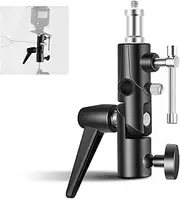 NEEWER Camera Flash Bracket H Type Mount with Umbrella Softbox Holder, 180° Swivel Adjustable Metal Light Stand Adapter with 1/4" to 3/8" Screw Adapter for Speedlite LED Light Stand Tripod (2 Pack)
