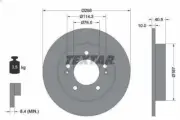 Brake disc TEXTAR 92226103 for HYUNDAI ix20 (JC) 1.6 2010-2019