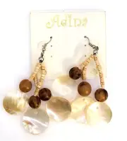 Adina Shell Mop Drop Dangle Bead Earrings Artisan