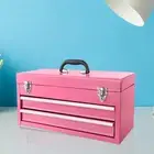 Drawer Metal Tool Box Pink Storage Organizer for Workshop Repair Shop Garage