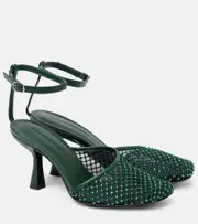 [Christopher Esber] Christopher Esber Minette 80 crystal-embellished pumps UK 7 green