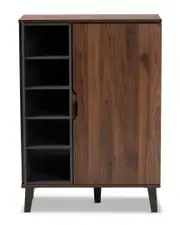 Baxton Studio 41in Idina 1-Door Shoe Cabinet