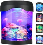 LED Jellyfish Lava Lamp, USB Mood Lamp Aquarium Light Desk Mini Fish Tank, Mood LED Lighting Color Changing Night Lamp USB Jellyfish Lamp Electric Aquarium Tank