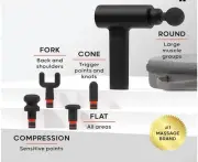 Sharper Image Powerboost Massage Gun Version 3.0 - with Attachments, Quiet Mo...