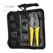 Crimping Tool Kit Terminal Ratchet Plier Crimper Die Set Cable Wire Hand Tool