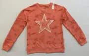 SO Girls Pink Softest Crew Sweatshirt Tie Dye Star Long Sleeve Size XL 14 - 16