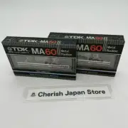 Lot of 2 New TDK MA 60 Metal Position Type IV Cassette Tape SEALED made in Japan