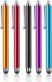 Assorted Colors Stylus Pen Universal Touch Screen Capacitive Stylus for Kindle Touch Screen, for Apple iPad iPhone Xs Max, XS, X, for All Cell Phone,All Tablets (5 Pack)