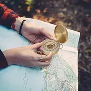 Unique Retro Style Pocket Watch Compass with Function, 360-degree Rotating for Outdoor Survival