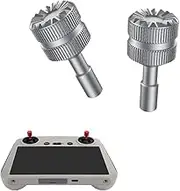 Leosun A Pair of Lightweight Remote Control Joystick Compatible for Mini 3 Pro, CNC Aluminum Alloy for RC Controller Alloy Thumb Stick Replacement Part