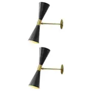 Modern Italian Sconce Large Black Diabolos Tuba in Style Stilnovo ML136