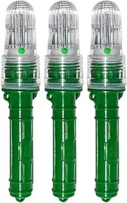 3 PCS Boat Flares, Boat Strobe & Safety Lights,Electronic Distress Flare Day/Night Use for Boating, Fishing Nets, Life Rafts & Buoys - Red Aerial & Handheld Signals
