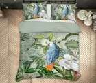 3D Blue Parrot Flower 1815NA Bed Pillowcases Quilt Cover Duvet Andrea haase Fay