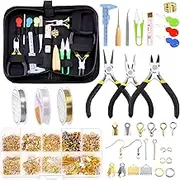 Glarks 951Pcs Making Supplies Kit with Jewelry Tools, Includes Pliers, Jewelry Wires, Jewelry Findings for Jewelry Making and Repair