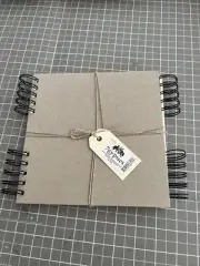 7 Gypsies 7.5” Square Gate Fold Spiral Bound Blank Journal Manila Pages