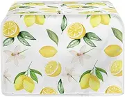 [Baxinh] Lemon Flower Toaster Dust Cover Bread Maker Machine Cover, Dustproof Bakeware Protector with Top Hook, 4 Slice Toaster Appliance Cloth Cover, Yellow