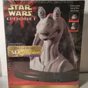 New STAR WARS Jar Jar Binks 3D Stacking Sculpture Puzzle 133 Layers 9" Bust 1995