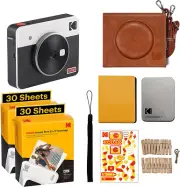 Kodak Mini Shot 3 Retro Instant Camera with Cartridge plus Accessories Bundle, W