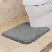 Toilet Rugs for Bathroom U Shaped, Contour Bath Rugs for 20"x24" U Dark Gray