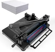 Heavy Duty Guillotine Paper Cutter, Manual A4 Paper Trimmer with Automatic Security Safeguard and Adjustable Positioning Ruler, Cardstock Leather Cutter for Office Home