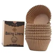 Non-stick 200pcs Standard Cupcake Liners for Baking, Natural, Food Unbleached