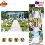 Elegant 3FTx15FT Wedding Aisle Runner - Sparkling White Carpet for Ceremonies