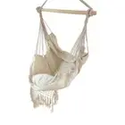 ALEKO Hanging Rope Swing Hammock Chair 5' w/ Side Pocket + Wooden Spreader Bar