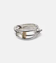 [Spinelli Kilcollin] Spinelli Kilcollin Sterling silver and 18kt gold linked rings with diamonds L 1/2 silver